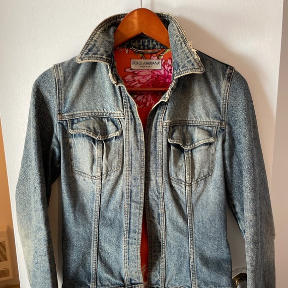 Vintage Authentic Dolce & Gabbana Women’s Jean Jacket, Circa 2003 - Picture 1 of 6